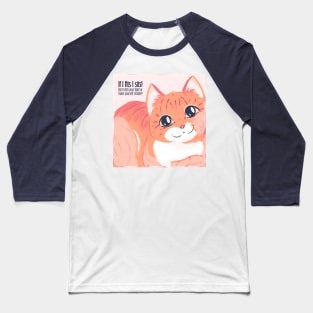 If I fits I sits - kitty in a box Baseball T-Shirt